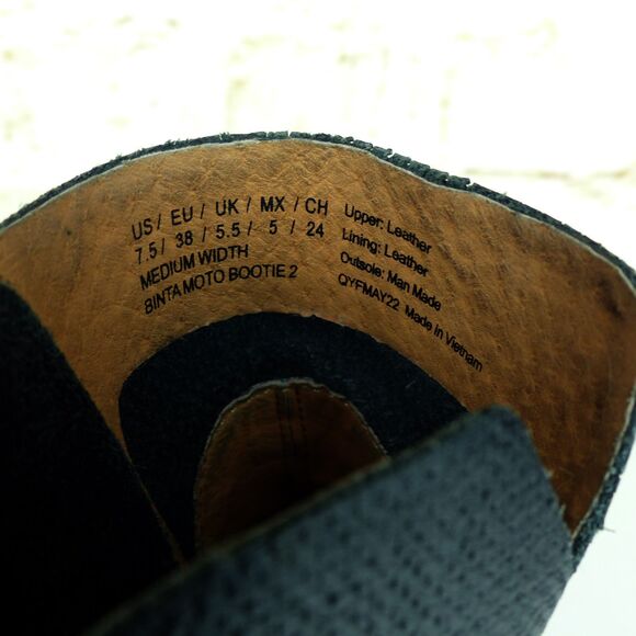 Gentle Souls Kenneth Cole Boot Women 7.5 Black Binta Moto Bootie2 Leather Buckle - Picture 11 of 14